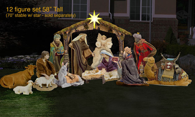 Christmas Nativity Scene Lawn Art